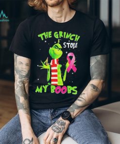 The Grinch Stole My Boobs Breast Cancer Awareness Christmas Unisex T Shirt