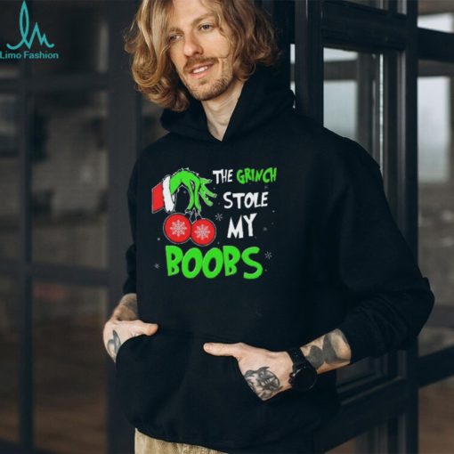 The Grinch Stole My Boobs Christmas Funny Unisex T Shirt