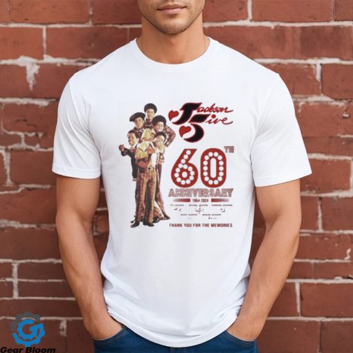 The Jackson 5 60th Anniversary 1964 – 2024 Thank You For The Memories T Shirt