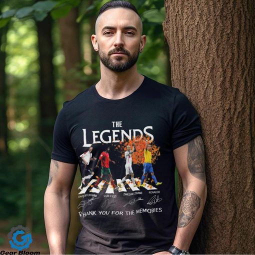 The Legends David Beckham And Luis Figo And Zinedine Zidane And Ronaldo Thank You For The Memories Unisex T Shirt