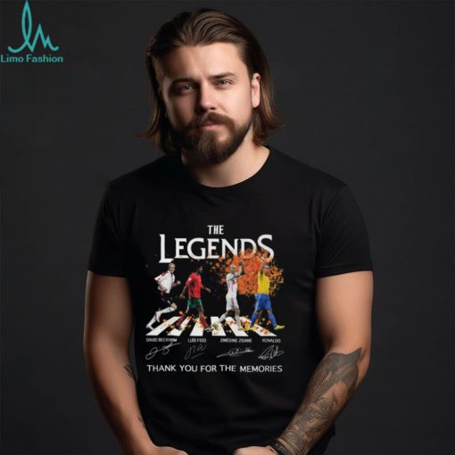 The Legends David Beckham And Luis Figo And Zinedine Zidane And Ronaldo Thank You For The Memories Unisex T Shirt