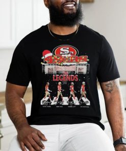 The Legends Santa Hat San Francisco 49ers Abbey Road Christmas Signatures Shirt