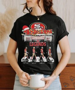 The Legends Santa Hat San Francisco 49ers Abbey Road Christmas Signatures Shirt