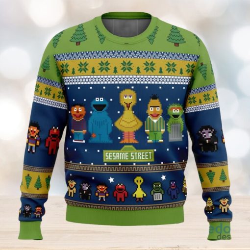 The Main Characters on Sesame Street 3D Ugly Christmas Sweater Christmas Gift Ideas Party Gift