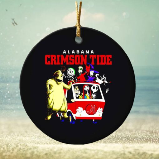 The Nightmare Before Christmas characters Alabama Crimson Tide on the car ornament