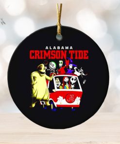 The Nightmare Before Christmas characters Alabama Crimson Tide on the car ornament