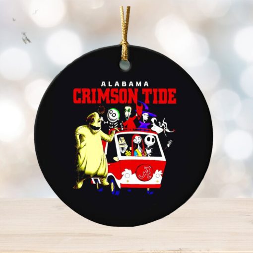 The Nightmare Before Christmas characters Alabama Crimson Tide on the car ornament