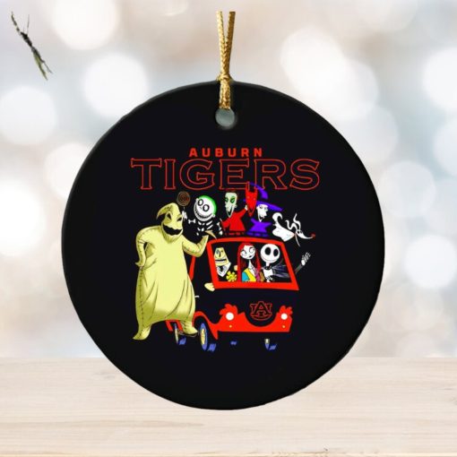 The Nightmare Before Christmas characters Auburn Tigers on the car ornament