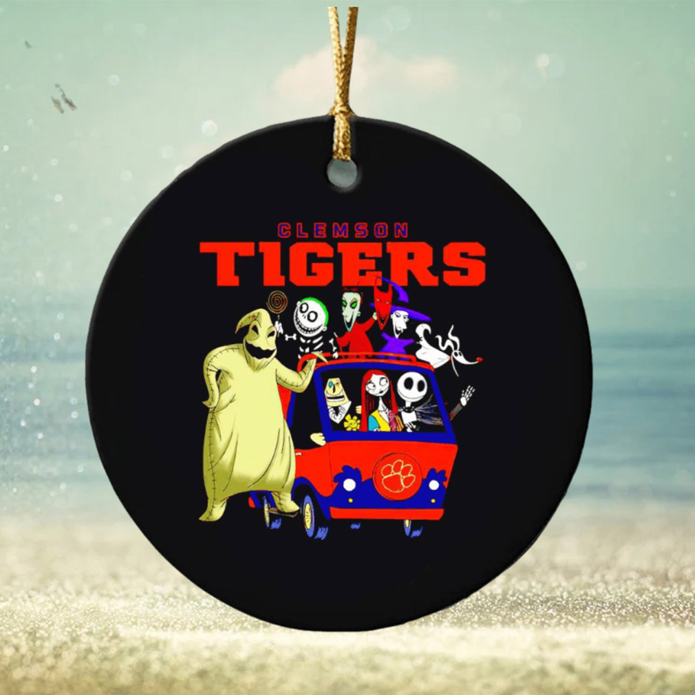 The Nightmare Before Christmas characters Clemson Tigers on the car ornament The Nightmare Before Christmas characters Clemson Tigers on the car ornament