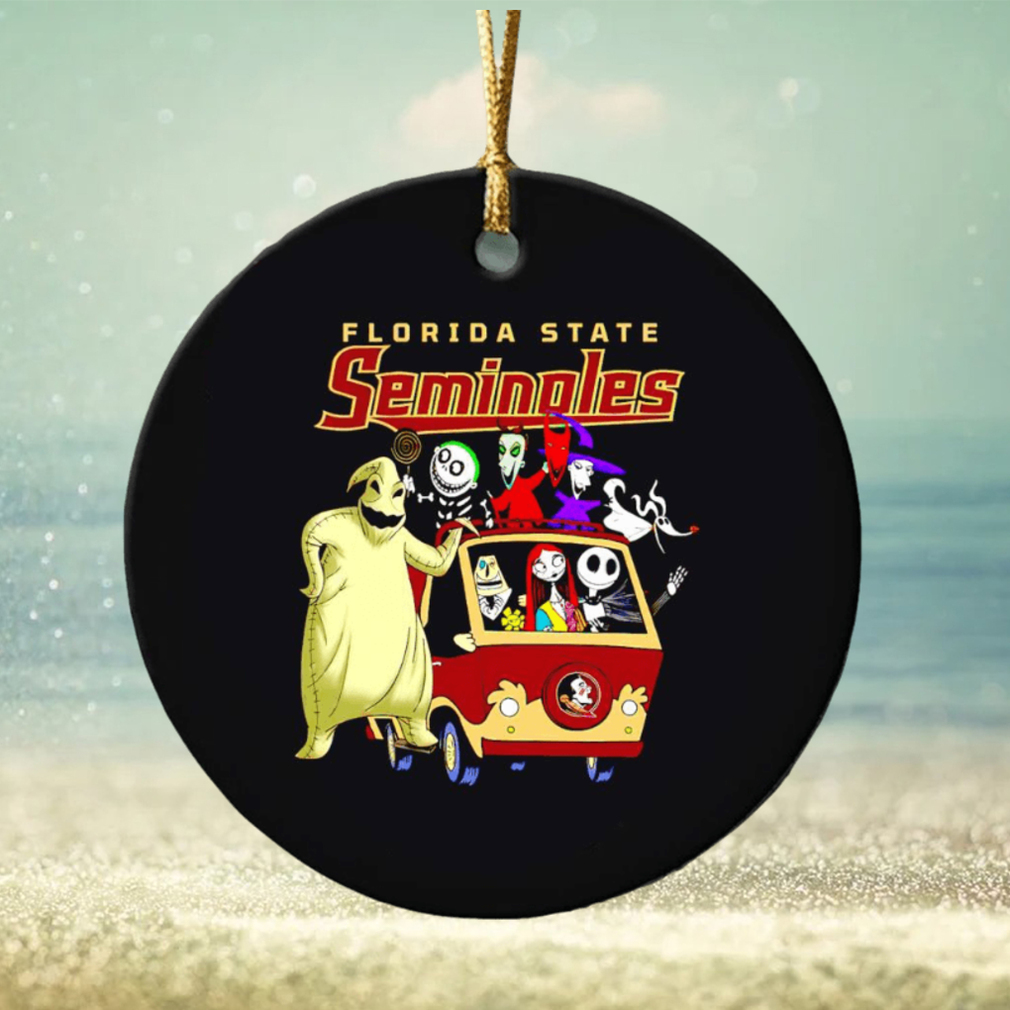 The Nightmare Before Christmas characters Florida State Seminoles on the car ornament The Nightmare Before Christmas characters Florida State Seminoles on the car ornament
