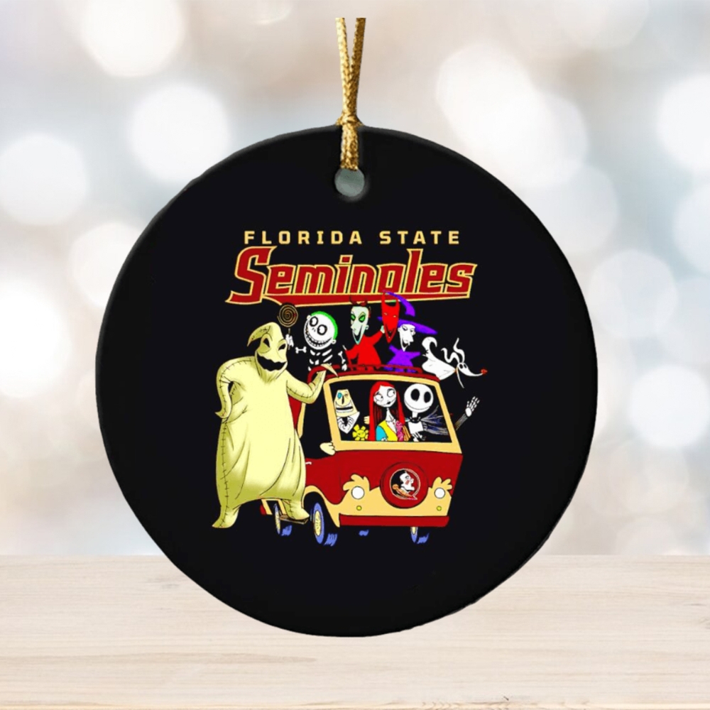 The Nightmare Before Christmas characters Florida State Seminoles on the car ornament The Nightmare Before Christmas characters Florida State Seminoles on the car ornament