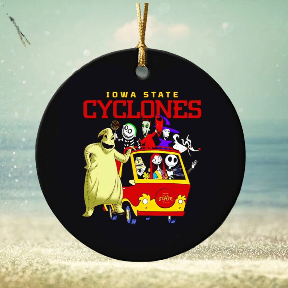 The Nightmare Before Christmas characters Iowa State Cyclones on the car ornament The Nightmare Before Christmas characters Iowa State Cyclones on the car ornament
