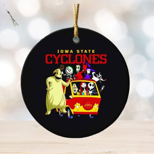 The Nightmare Before Christmas characters Iowa State Cyclones on the car ornament