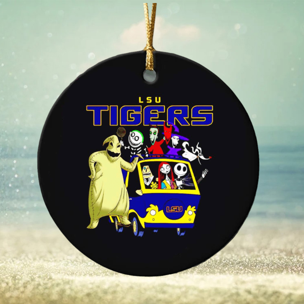 The Nightmare Before Christmas characters LSU Tigers on the car ornament The Nightmare Before Christmas characters LSU Tigers on the car ornament