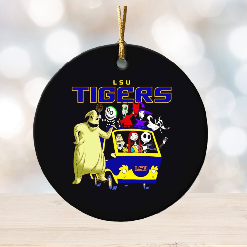 The Nightmare Before Christmas characters LSU Tigers on the car ornament The Nightmare Before Christmas characters LSU Tigers on the car ornament