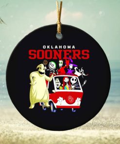 The Nightmare Before Christmas characters Oklahoma Sooners on the car ornament
