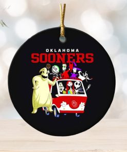 The Nightmare Before Christmas characters Oklahoma Sooners on the car ornament