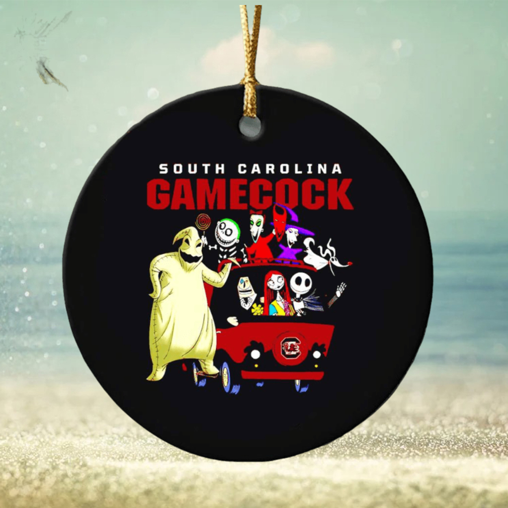 The Nightmare Before Christmas characters South Carolina Gamecocks on the car ornament The Nightmare Before Christmas characters South Carolina Gamecocks on the car ornament