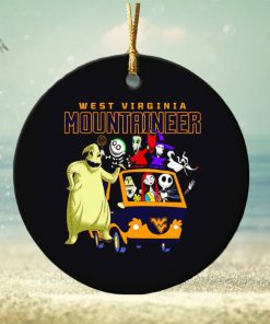 The Nightmare Before Christmas characters West Virginia Mountaineers on the car ornament