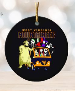 The Nightmare Before Christmas characters West Virginia Mountaineers on the car ornament