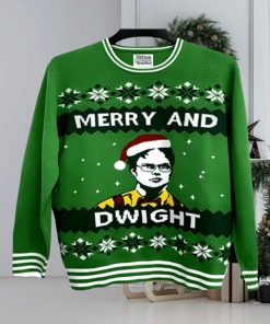 The Office Merry and Dwight Adult The Office Ugly Christmas Sweater