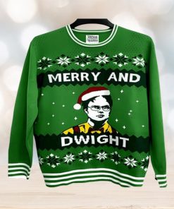 The Office Merry and Dwight Adult The Office Ugly Christmas Sweater