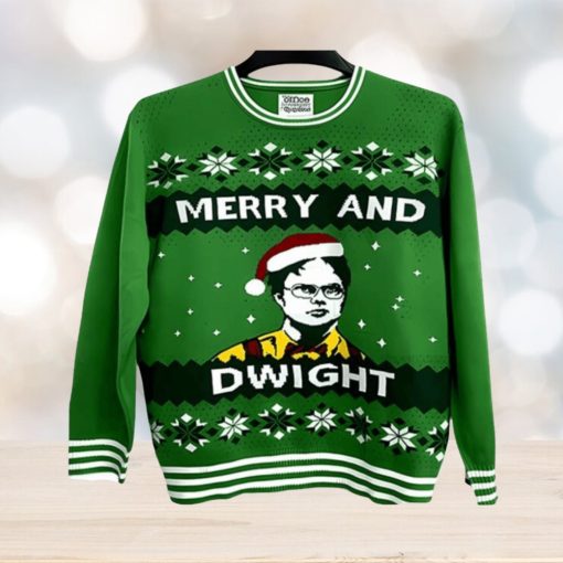 The Office Merry and Dwight Adult The Office Ugly Christmas Sweater