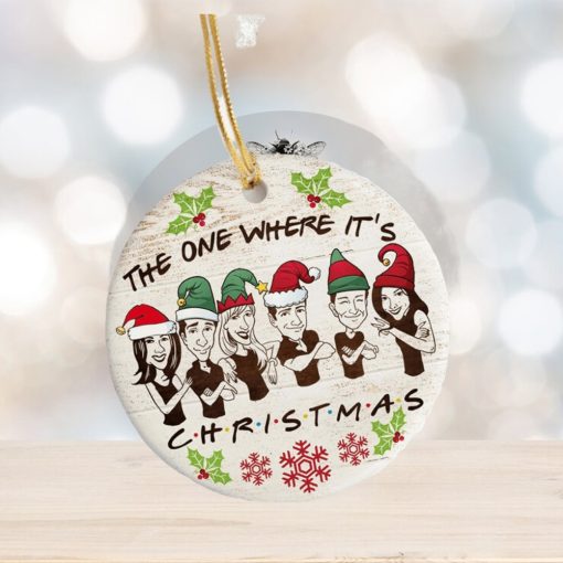 The One Where Its Christmas Friends Santa Personalized 2023 Holiday Merry Christmas Decorations Ornament