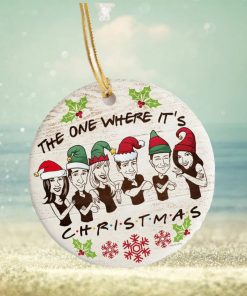 The One Where Its Christmas Friends Santa Personalized 2023 Holiday Merry Christmas Decorations Ornament