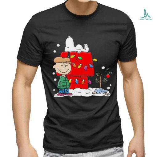 The Peanuts Charlie and Snoopy Merry Christmas Light 2023 Shirt
