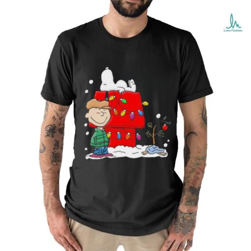 The Peanuts Charlie and Snoopy Merry Christmas Light 2023 Shirt