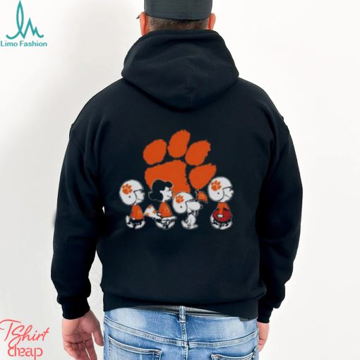 The Peanuts Snoopy And Friends Cheer For The Clemson Tigers Ncaa Shirt