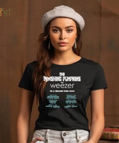 The Smashing Pumpkins And Weezer UK And Ireland Tour 2024 Schedule List tee Shirt, hoodie, sweater, long sleeve and tank top The Smashing Pumpkins And Weezer UK And Ireland Tour 2024 Schedule List tee Shirt