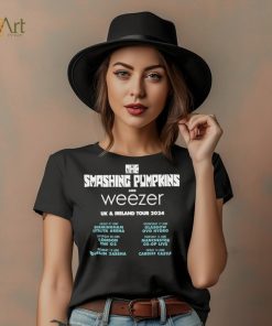 The Smashing Pumpkins And Weezer UK And Ireland Tour 2024 Schedule List tee Shirt, hoodie, sweater, long sleeve and tank top The Smashing Pumpkins And Weezer UK And Ireland Tour 2024 Schedule List tee Shirt