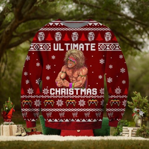 The Ultimate Warrior Knitting Pattern 3D Print Ugly Christmas Sweater Style Gift For Men Women