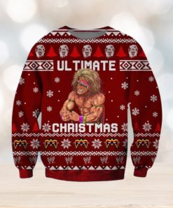 The Ultimate Warrior Knitting Pattern 3D Print Ugly Christmas Sweater Style Gift For Men Women