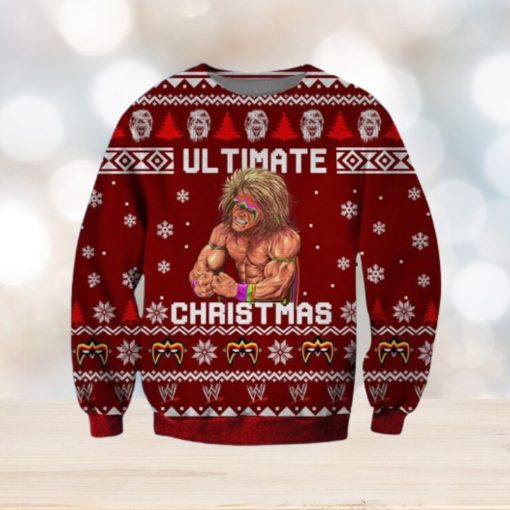 The Ultimate Warrior Knitting Pattern 3D Print Ugly Christmas Sweater Style Gift For Men Women