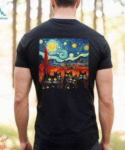 The herd of black cats in the painting by Van Gogh shirt