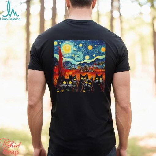 The herd of black cats in the painting by Van Gogh shirt