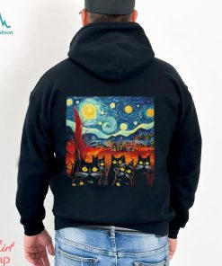 The herd of black cats in the painting by Van Gogh shirt