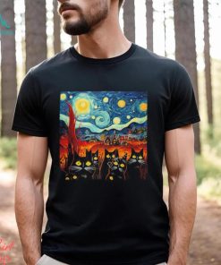 The herd of black cats in the painting by Van Gogh shirt