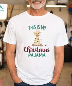 This Is My Christmas Pajama Shirt Red Plaid Giraffe Funny Shirt