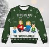 Pug Ugly Christmas Sweater, Pugs Dog Bah Humpug Funny