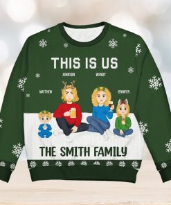 This Is Us Christmas Gift For Family Personalized Unisex Ugly Sweater