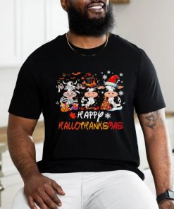 Three cows happy hallothanksmas shirt