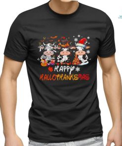 Three cows happy hallothanksmas shirt