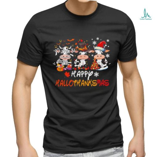 Three cows happy hallothanksmas shirt