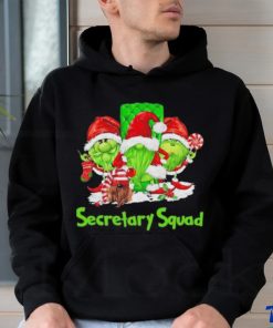 Three the Santa Grinch Gnomes Secretary Squad Merry Christmas shirt