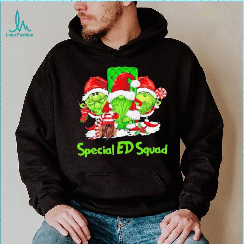 Three the Santa Grinch Gnomes Special ED Squad Merry Christmas shirt Three the Santa Grinch Gnomes Special ED Squad Merry Christmas shirt