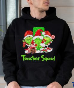 Three the Santa Grinch Gnomes Teacher Squad Merry Christmas shirt